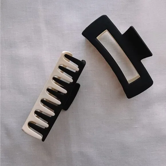 NEW Black and White Claw Clip - Picture 2 of 4